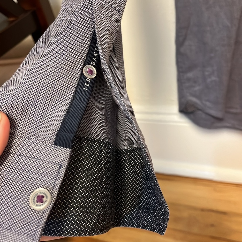 Ted Baker Blue Patterned Button Down - image 3